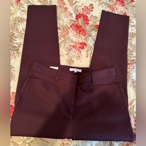 Loft- Burgundy Sutton Curvy Fit Pants - Size 10 - like new